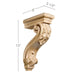 Acanthus Bracket Corbel, 3 1/2"w x 13"h x 8"d Carved Corbels White River Hardwoods Maple  