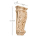 Small Acanthus Corbel, 4 5/8"w x 10 1/4"h x 1 3/4"d Carved Corbels White River Hardwoods Maple  