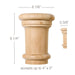 Grand Traditional Capital, 6 7/8"w x 9 1/4"h x 3 3/8"d, (accepts up to 4"w x 2"d) Carved Capitals White River Hardwoods Maple  