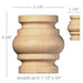 Medium Splicer, 2 1/4''w x 2 3/8''h x 1 1/8''d, (accepts up to 1 1/2"w x 3/4"d), Sold 2 per package Carved Finials White River Hardwoods   