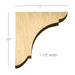 Large Wall Bracket, 1 1/2"w x 12"h x 11"d Carved Corbels White River Hardwoods   