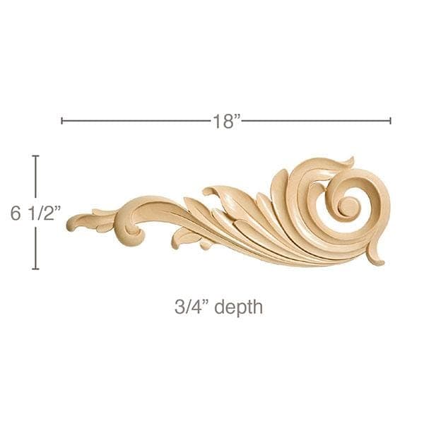 Extra Large Scroll, L and R pair per 18