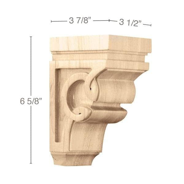 Small Celtic Corbel, 3 1/2"w x 6 5/8"h x 3 7/8"d Carved Corbels White River Hardwoods   