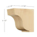 Small Simplicity Corbel, 3 1/2"w x 4 1/2"h x 4 1/8"d Carved Corbels White River Hardwoods   