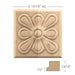 Large Fleur Tile, 5 15/16" sq. x 13/16"d Carved Onlays White River Hardwoods   