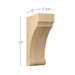 Small Corbel, 2 3/4"w x 10"h x 6"d Carved Corbels White River Hardwoods   