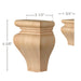Square Tulip Split Foot, 3 1/2"w x 4 5/8"h x 1 3/4"d, 1 Pair Carved Bun feet White River Hardwoods   