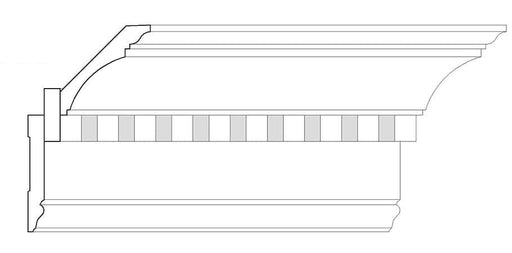 LCD8543 = CO671, DE180, B463, 9 3/4"h x 5 3/4"d LCD Crown Mouldings White River Hardwoods   