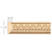 Palmette (Repeats 3/4), 1 1/2''w x 9/16''d x 8' length, Resin is priced per 8' length Carved Mouldings White River Hardwoods Maple  