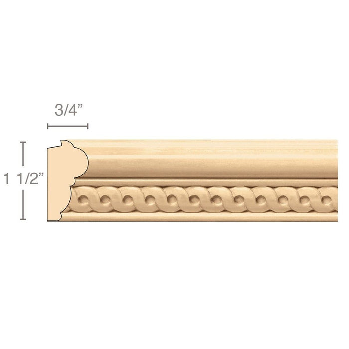 Molde de panel de reborde de moneda corriente (labios de 1/4 a 1/2), 1 1/2'' de ancho x 3/4'' de profundidad x 8' de largo, el precio de la resina es por 8' de largo