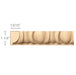 Egg & Dart (Repeats 2 3/8), 1 1/4''w x 13/16''d x 8' length, Resin is priced per 8' length Carved Mouldings White River Hardwoods Maple  