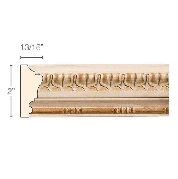 Lamb's Tongue with Bead and Ba | Panel Moulding | WR — White