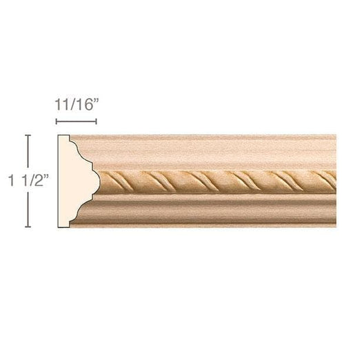 Rope, 1 1/2''w x 11/16''d Panel Mouldings White River Hardwoods   