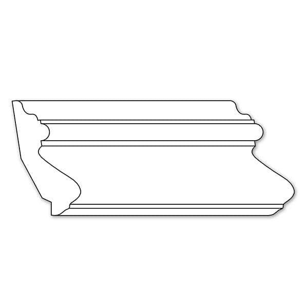 Traditional Panel Moulding (Lips 1/2 3/4), 2 3/8''w x 3/4''d — White