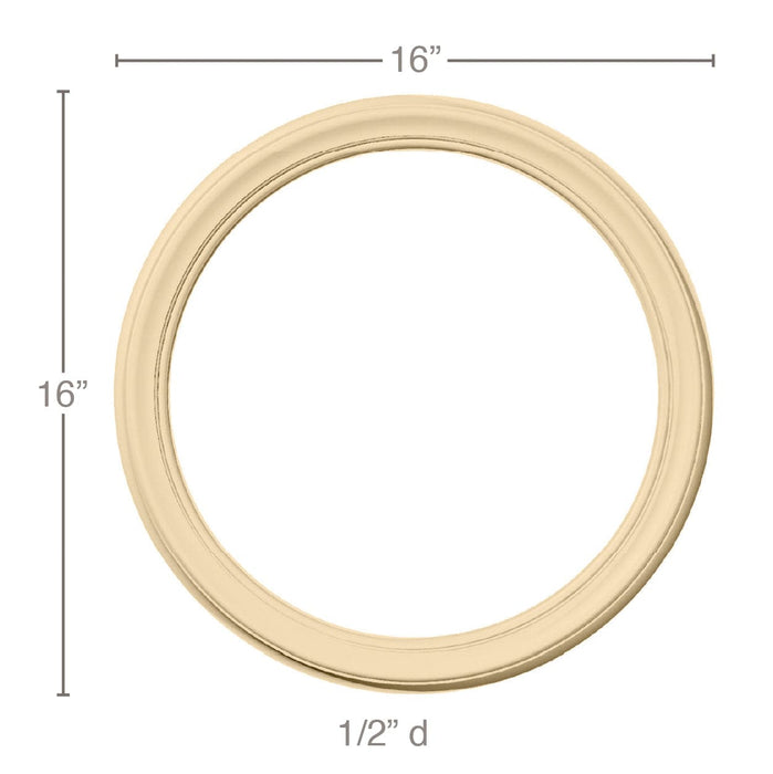 PM609 Full Circle, R6.5", 16"w x 16"h x 1/2"d, 1 Pair Resin Panel Mouldings White River Hardwoods   