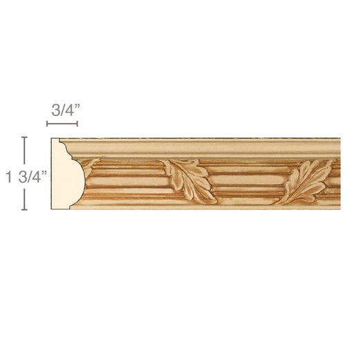 Reed and Leaf, 1 3/4''w x 3/4''d Panel Mouldings White River Hardwoods   