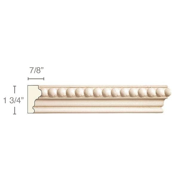 Large Beads (Repeats 1/2), 1 3/4"w x 7/8"d Panel Mouldings White River Hardwoods   