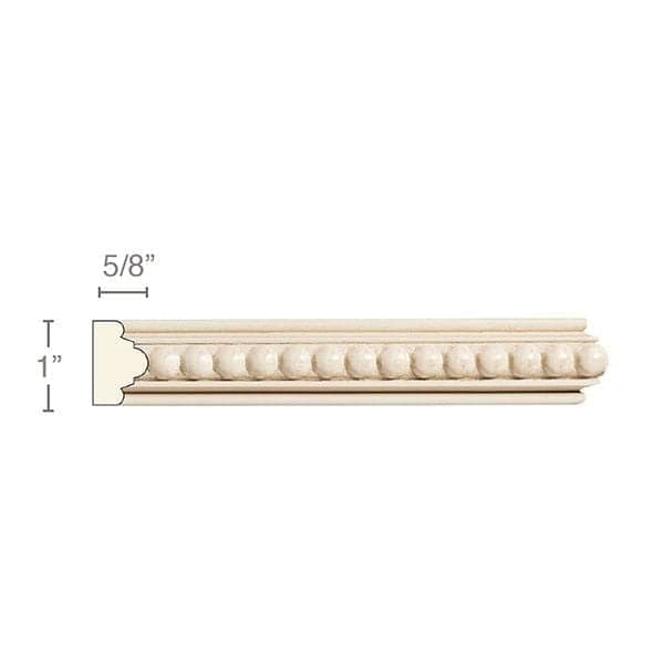 Small Beads (Repeats 1/4), 1''w x 5/8''d Panel Mouldings White River Hardwoods   