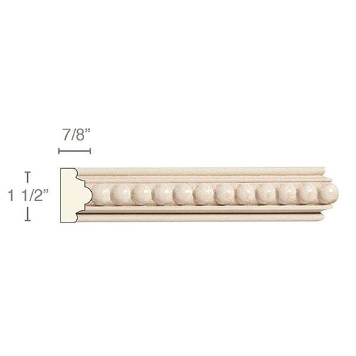 Large Beads (Repeats 1/2), 1 1/2''w x 7/8''d Panel Mouldings White River Hardwoods   