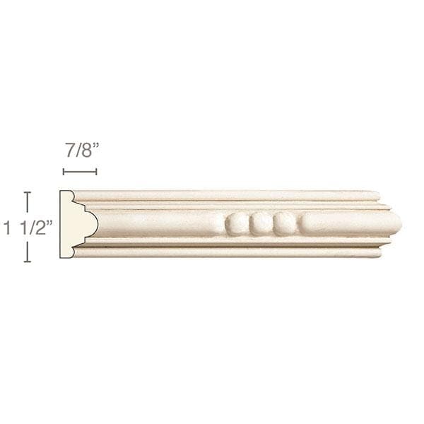 Large Bead and Barrel (Repeats 5), 1 1/2''w x 7/8''d Panel Mouldings White River Hardwoods   
