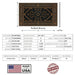 Arts and Crafts Grille for Duct Size of 4"- Please allow 1-2 weeks. Decorative Grilles White River - Interior Décor Rubbed Bronze Duct Size: 4"x 6"( 6"x 8"overall ) 