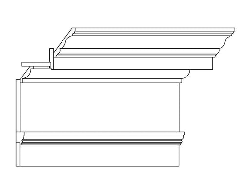 LCD - CR800, CDS1x4, DS1x6, CR881, DS1x12, CH689, DS1x6, 26 1/4"h X 11 3/8"d LCD Crown Mouldings White River Hardwoods   