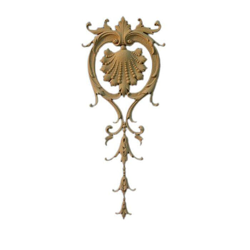 French Renaissance Vertical Design Onlay, 6 3/4"w x 16"h x 1/2"d, Made To Order, Minimum Order Amount $300 Onlays - Composition Ornament White River Hardwoods   