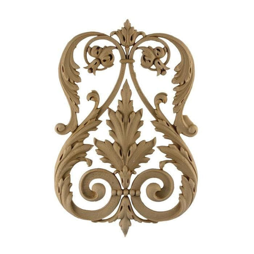 Empire Acanthus Scroll Design Onlay, 8"w x 12"h x 3/4"d, Made To Order, Minimum Order Amount $300 Onlays - Composition Ornament White River Hardwoods   